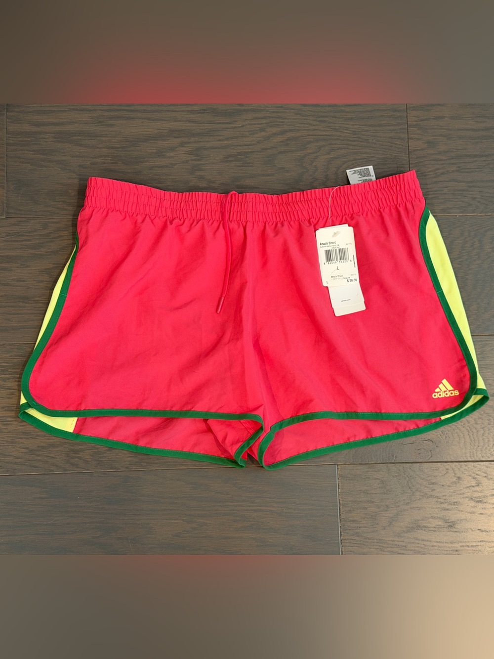NWT Adidas Women’s Pink Running Shorts sz L